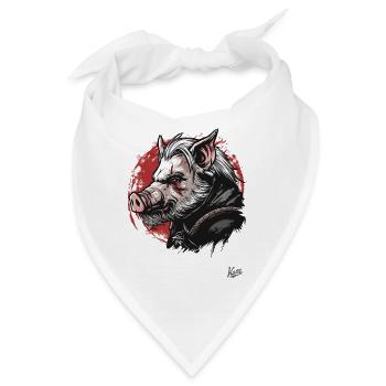 Der mystische Eber-Sau-Schwein-Hexer-Typ - Bandana - Weiß - Vorne