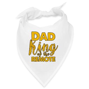 Dad King Of The Remote 3 - Bandana - Weiß - Vorne
