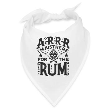 Arrr Ich bin nur wegen des Rums hier! - Bandana - Weiß - Vorne