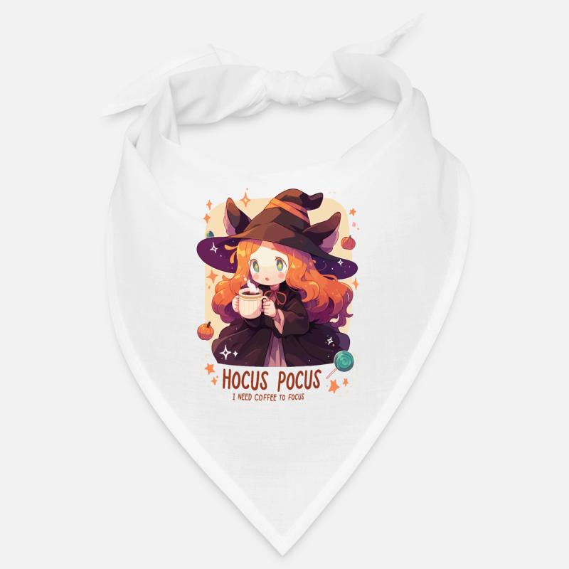 Hocus Pocus Sorcière Café Citrouilles Halloween Bandana