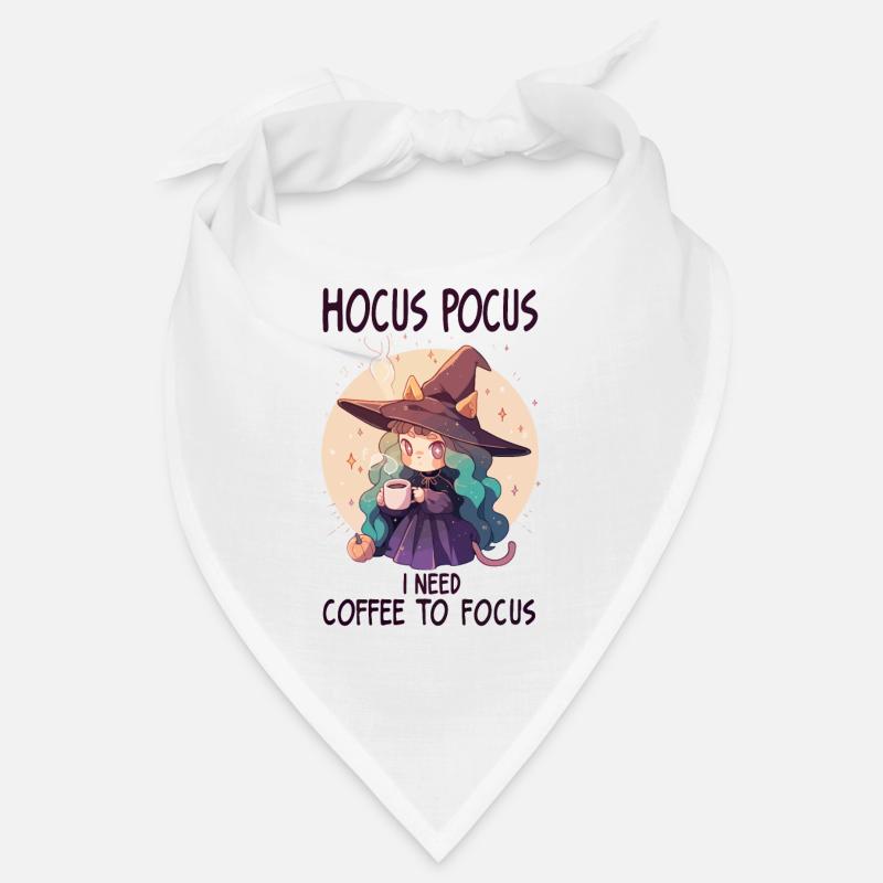 Mignon sorcière chat oreilles café Halloween Bandana