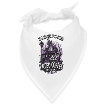 Hocus Pocus Kaffee Geisterhaus Halloween Lustig - Bandana - Weiß - Vorne
