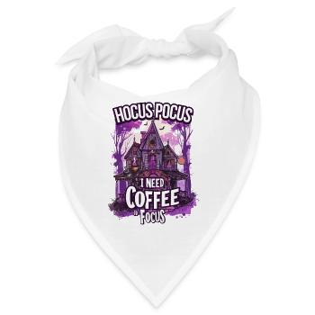 Hocus Pocus Geisterhaus Kaffee Halloween - Bandana - Weiß - Vorne