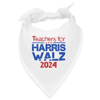 Lehrer für Harris Walz 2024 - Bandana - Weiß - Vorne