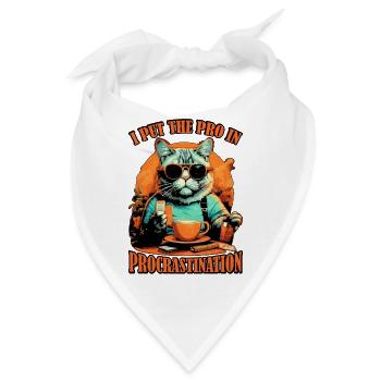 I Put The Pro In Procrastination 29 - Bandana - Weiß - Vorne