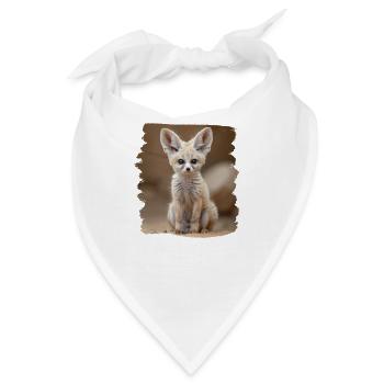 Fennec Fox Fenneks Fennek - Bandana - Weiß - Vorne
