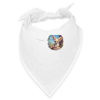 Fennec Fox Fenneks Fennek - Bandana - Weiß - Vorne