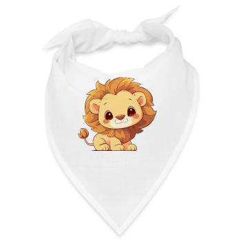 Lion Löwen Löwe - Bandana - Weiß - Vorne
