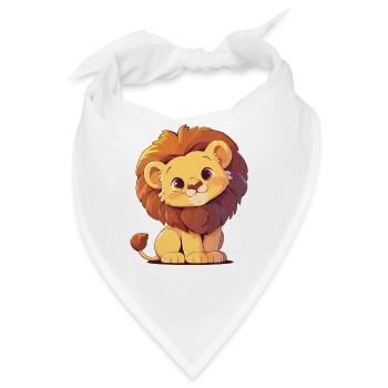 Lion Löwen Löwe - Bandana - Weiß - Vorne