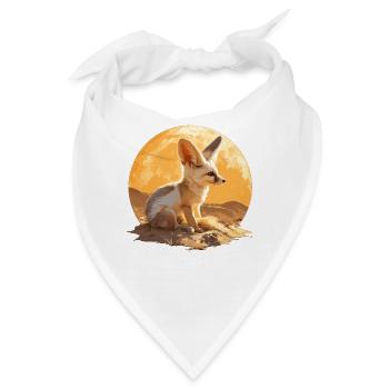Fennec Fox Fenneks Fennek - Bandana - Weiß - Vorne