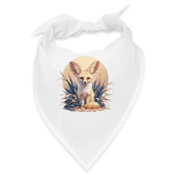 Fennec Fox Fenneks Fennek - Bandana - Weiß - Vorne