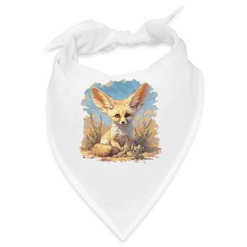 Fennec Fox Fenneks Fennek - Bandana - Weiß - Vorne