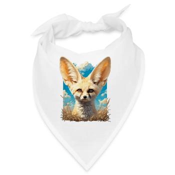Fennec Fox Fenneks Fennek - Bandana - Weiß - Vorne