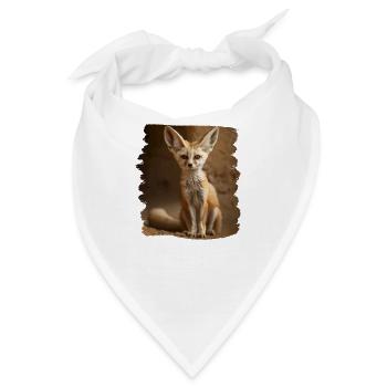 Fennec Fox Fenneks Fennek - Bandana - Weiß - Vorne