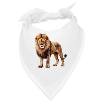 Lion Löwen Löwe - Bandana - Weiß - Vorne
