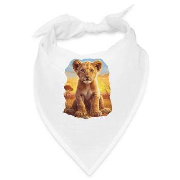 Lion Löwen Löwe - Bandana - Weiß - Vorne