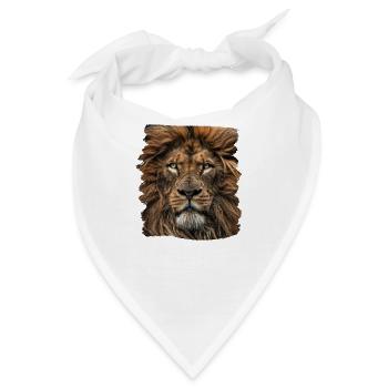 Lion Löwen Löwe - Bandana - Weiß - Vorne