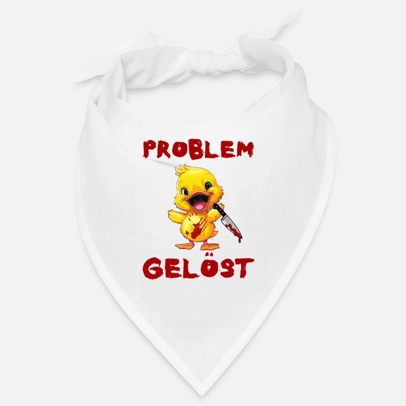 Problem gelöst - Ente mit Messer Halloween Bandana