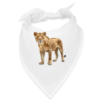 Lioness Löwinnen Löwin - Bandana - Weiß - Vorne