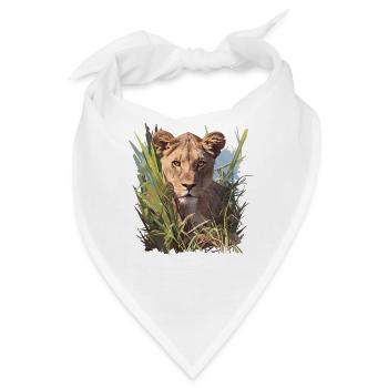 Lioness Löwinnen Löwin - Bandana - Weiß - Vorne