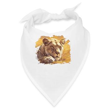 Lioness Löwinnen Löwin - Bandana - Weiß - Vorne