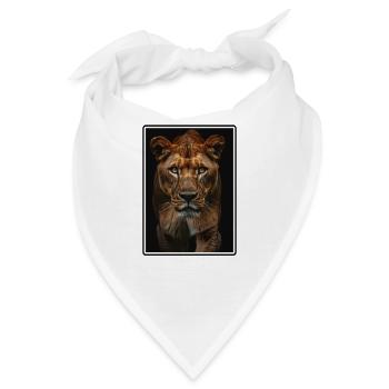 Lioness Löwinnen Löwin - Bandana - Weiß - Vorne