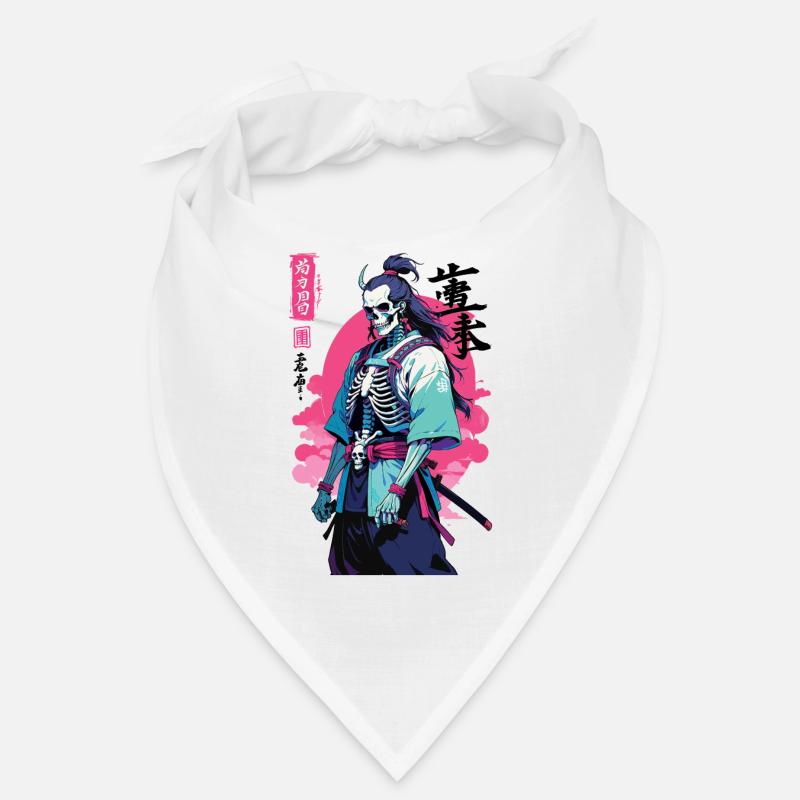Oni Skeleton Samurai Vaporwave Aesthetic Bandana