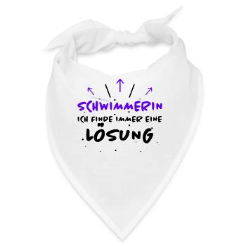 Schwimmerin Spruch Schwimmen Schwimmerin Geschenk - Bandana - Weiß - Vorne