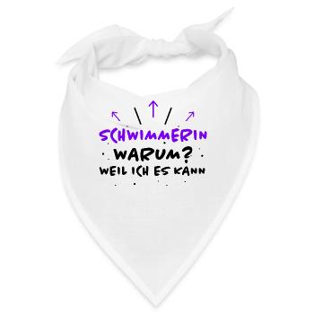 Schwimmerin Spruch Schwimmen Schwimmerin Geschenk - Bandana - Weiß - Vorne
