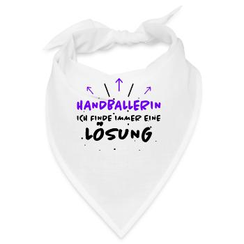 Handballerin Spruch Lustiges Handballerin Geschenk - Bandana - Weiß - Vorne