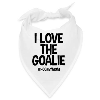 I Love The Goalie #hockeymom 3 - Bandana - Weiß - Vorne