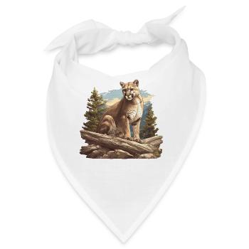 Cougar Berglöwen Berglöwe - Bandana - Weiß - Vorne