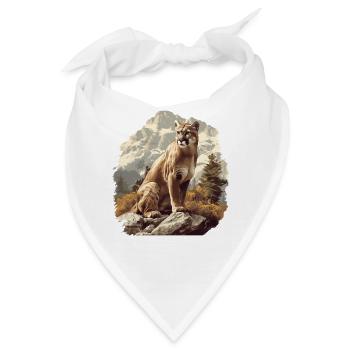 Cougar Berglöwen Berglöwe - Bandana - Weiß - Vorne
