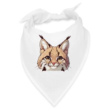 Lynx Luchse Luchs - Bandana - Weiß - Vorne