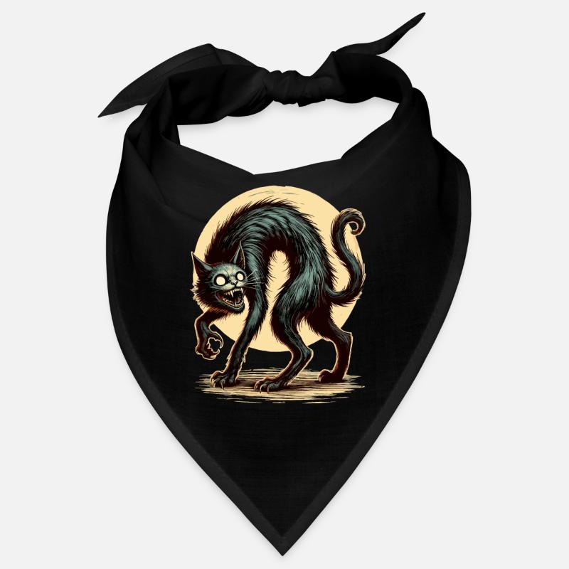 diy haCreepy Cat Black Witch Cat Hallowee Bandana