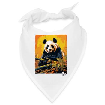 Panda im Dschungel - Bandana - Weiß - Vorne