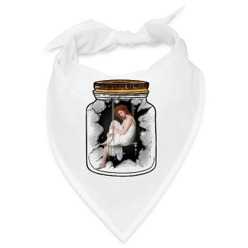 Emotionen Gefühle Depression Einsamkeit - Bandana - Weiß - Vorne