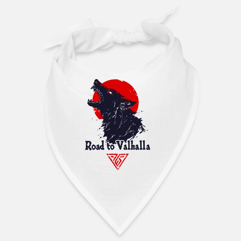 Howling Wolf Road to Valhalla Moon Bandana