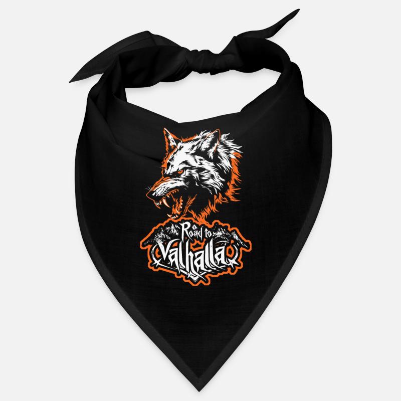 Wolf Road to Valhalla Mountains Design Bandana