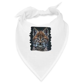 Lynx Luchse Luchs - Bandana - Weiß - Vorne