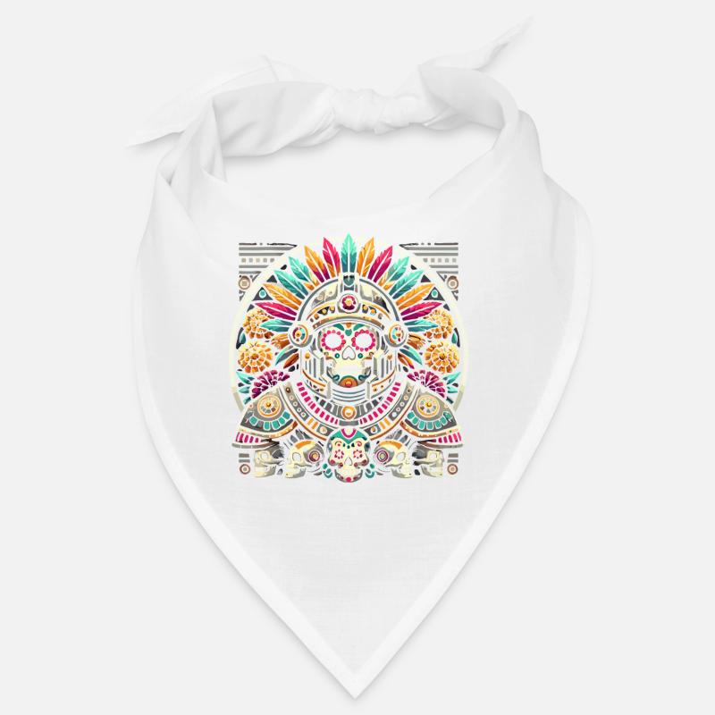 Aztekischer Krieger Mit Traditioneller Bandana