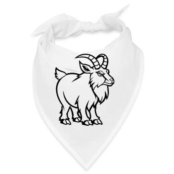 steinbock - Bandana - Weiß - Vorne