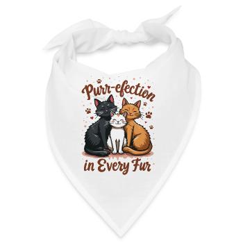 CAT LOVER PURREFECTION IN JEDEM FELL - Bandana - Weiß - Vorne