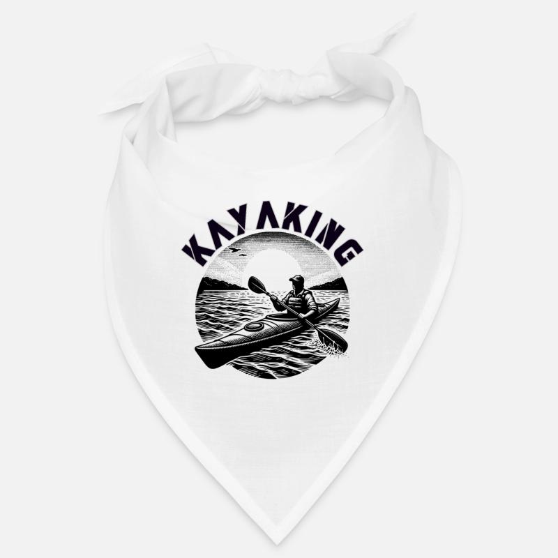Paddle Adventure - Kayaking Enthusiast Emblem Bandana