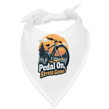 RADFAHREN. IN DIE PEDALE TRETEN, STRESS WEG! - Bandana - Weiß - Vorne