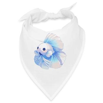 Bettas Betta Fisch Betta - Bandana - Weiß - Vorne