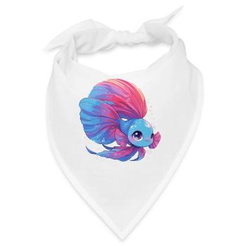 Bettas Betta Fisch Betta - Bandana - Weiß - Vorne