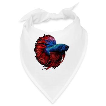 Bettas Betta Fisch Betta - Bandana - Weiß - Vorne