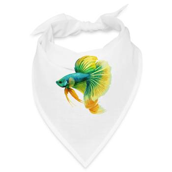 Bettas Betta Fisch Betta - Bandana - Weiß - Vorne