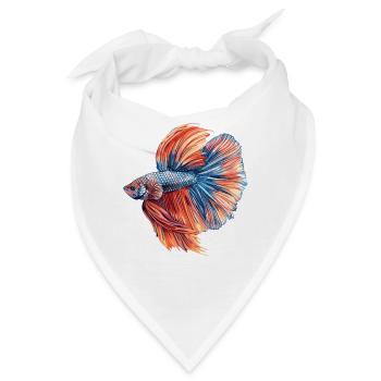Bettas Betta Fisch Betta - Bandana - Weiß - Vorne